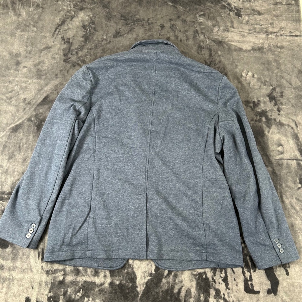 Goodfellow & Co Knit Blazer Mens XL Blue Heathered Jersey Sport Coat - Picture 5 of 8